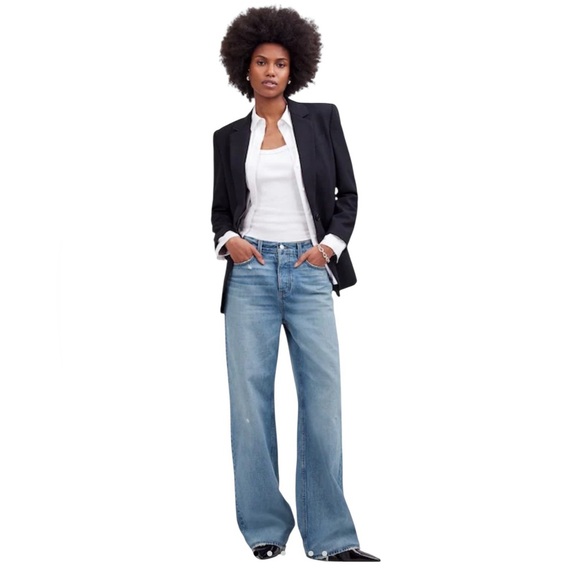 NEW MADEWELL Low-Slung Baggy Jeans Wide Leg Size 25P - Picture 2 of 8